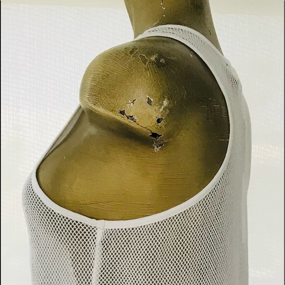 NWT ELEVEN PARIS Unique White Mesh With Floral Appliqué TANK TOP XS - Picture 2 of 8